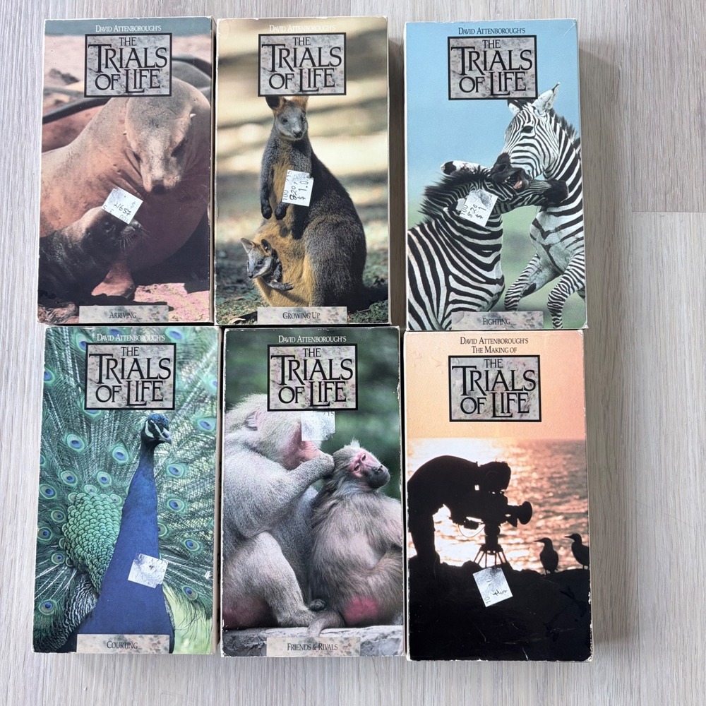 David Attenborough The Trials of‎ Life 6 VHS Set Time Life Nature Documentary